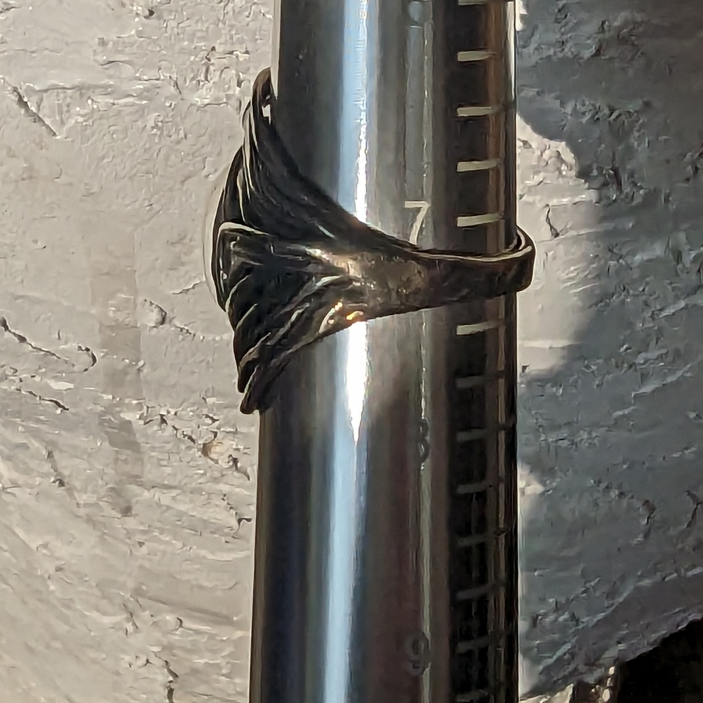 Sterling Silver Ring White Stone - image 3